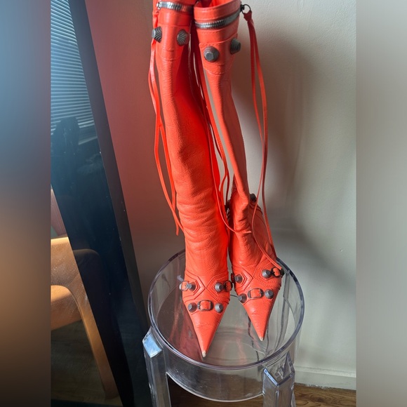 Balenciaga Cagole Boot Neon Orange - Picture 2 of 16